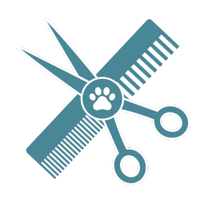 scissor comb icon illustration